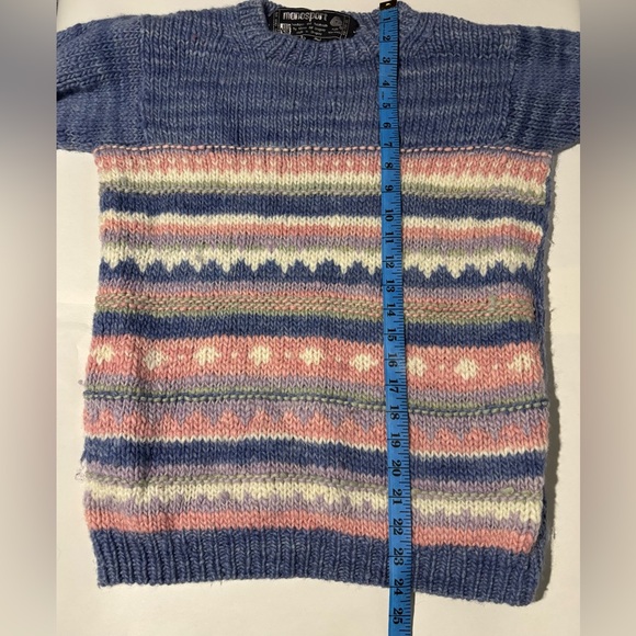 Vintage Manos del Uruguay handmade wool sweater knitwear fairisle chunky cottage - Picture 5 of 6